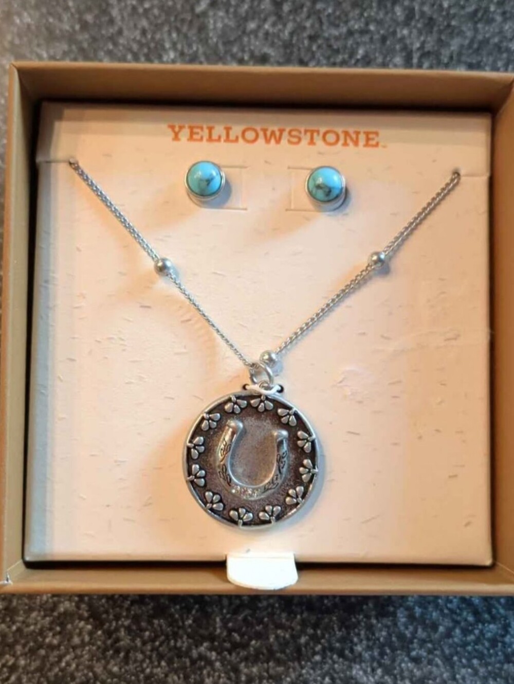 Yellowstone Necklace And Earring Set, New!